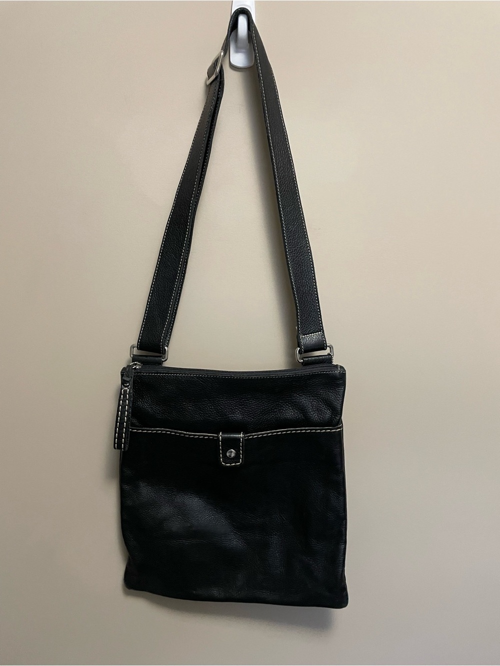 Roots Canada Black Leather Shoulder Bag